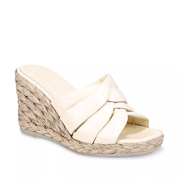 Vince Gilian Woven Espadrille Wedge Sandal/Bag  Marble Cream Size 10 NEW $325 - Picture 8 of 11